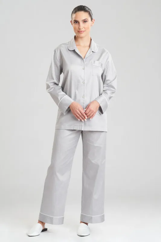Cotton Sateen Notch PJ made by Natori
