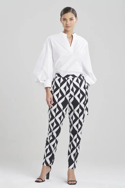 Sumi-Cotton Poplin Pants sold by Natori