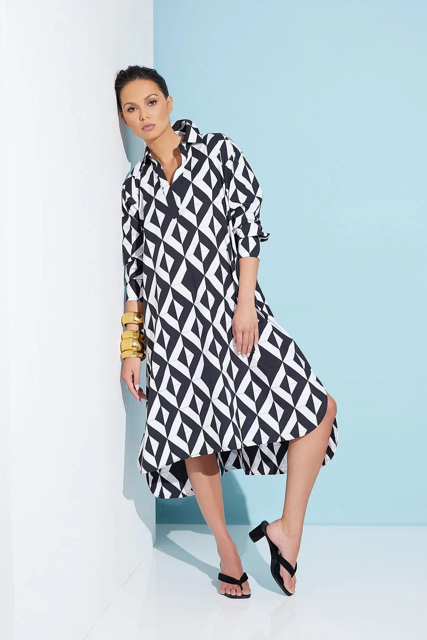 Sumi-Cotton Poplin Oversized Shirtdress sold by Natori product image thumbnail 2
