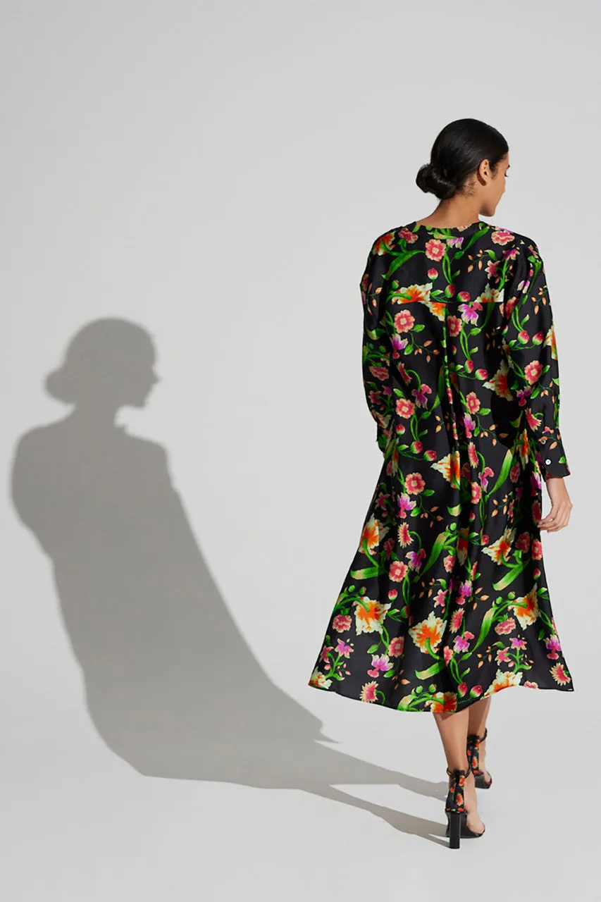 Chikayo-Obi Silk Oversized Shirtdress sold by Natori product image thumbnail 3