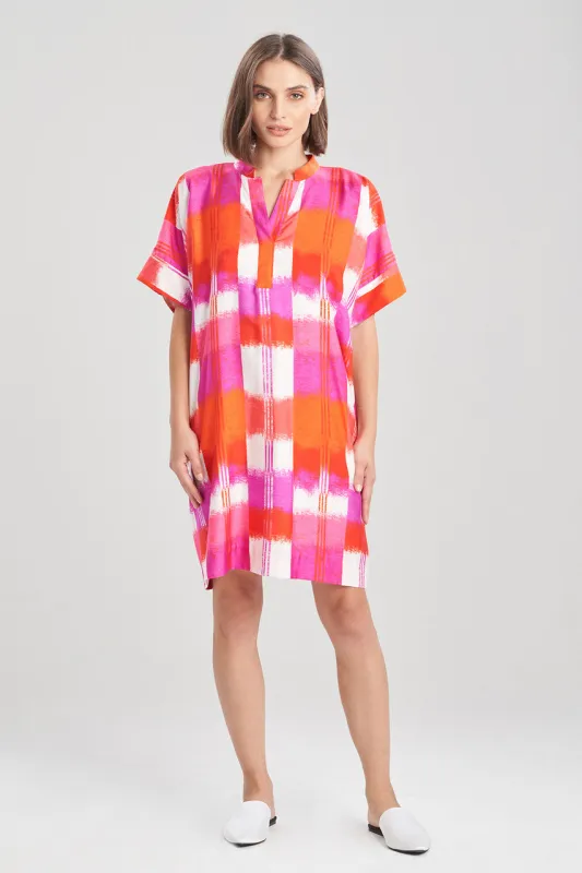 Boro-Cotton Silk Oversized Caftan Dress sold by Natori