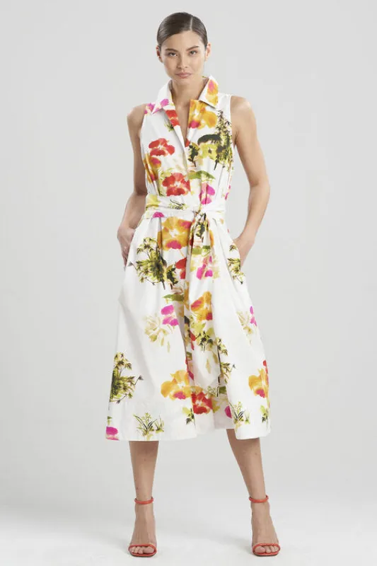 Takeda- Cotton Poplin Halter Shirtdress made by Natori