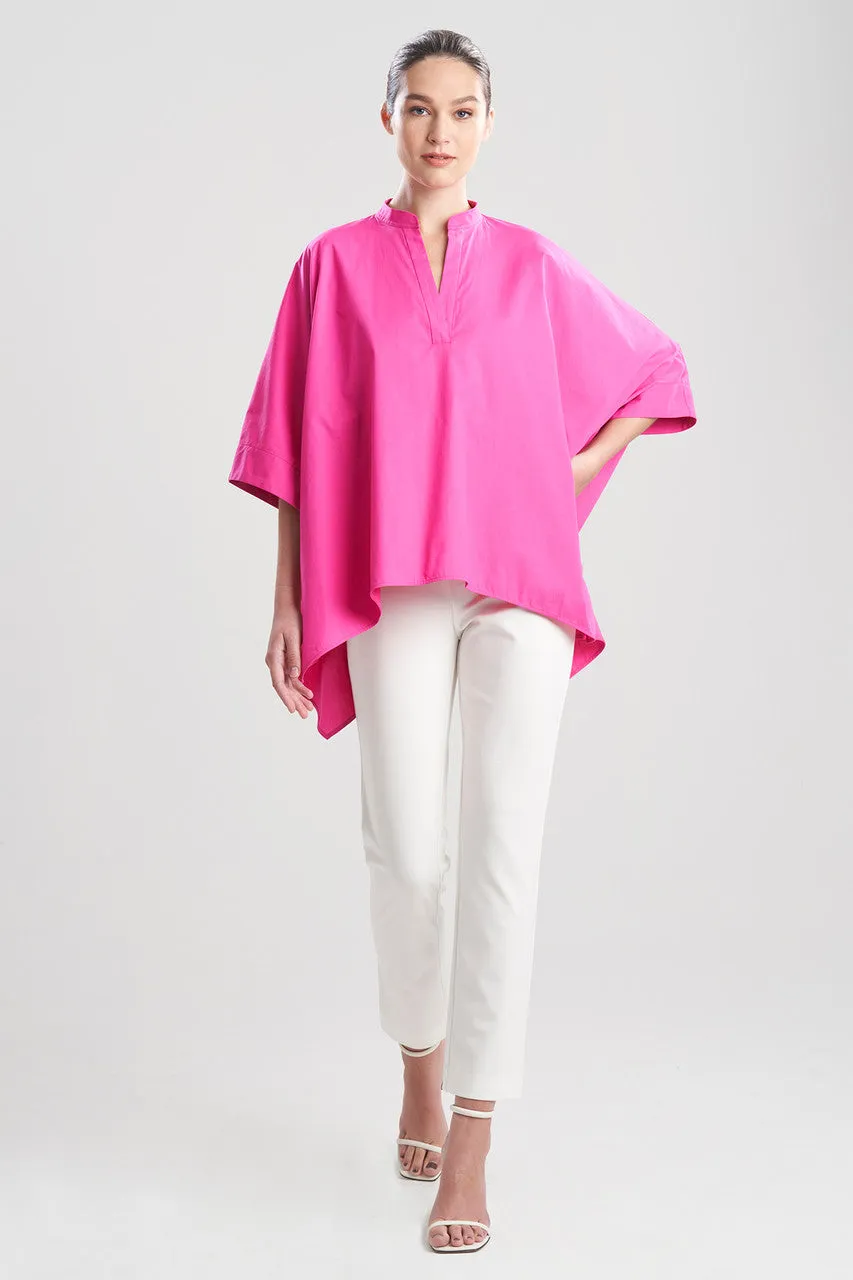 Cotton Poplin Half Placket Poncho Shirt sold by Natori product image thumbnail 2