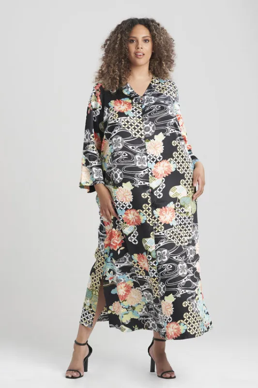 Enchanted Garden Zip Caftan sold by Natori