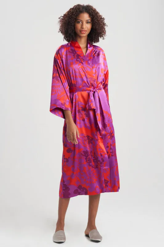 Soleil-Printed Matte Satin Robe sold by Natori