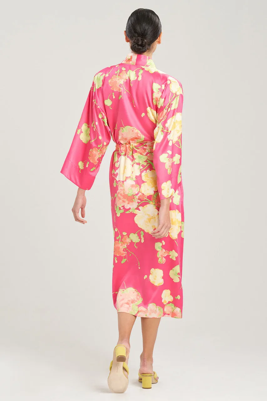 Bouquet-Printed Matte Satin Robe sold by Natori product image thumbnail 4