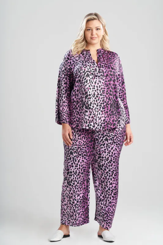 Cheetah-Printed Matte Satin PJ made by Natori