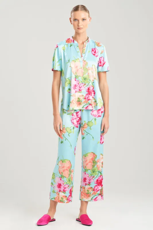 Bouquet-Printed Matte Satin PJ sold by Natori