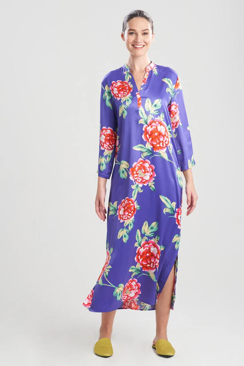 Island Fleur-Printed Matte Satin Caftan sold by Natori product image thumbnail 2