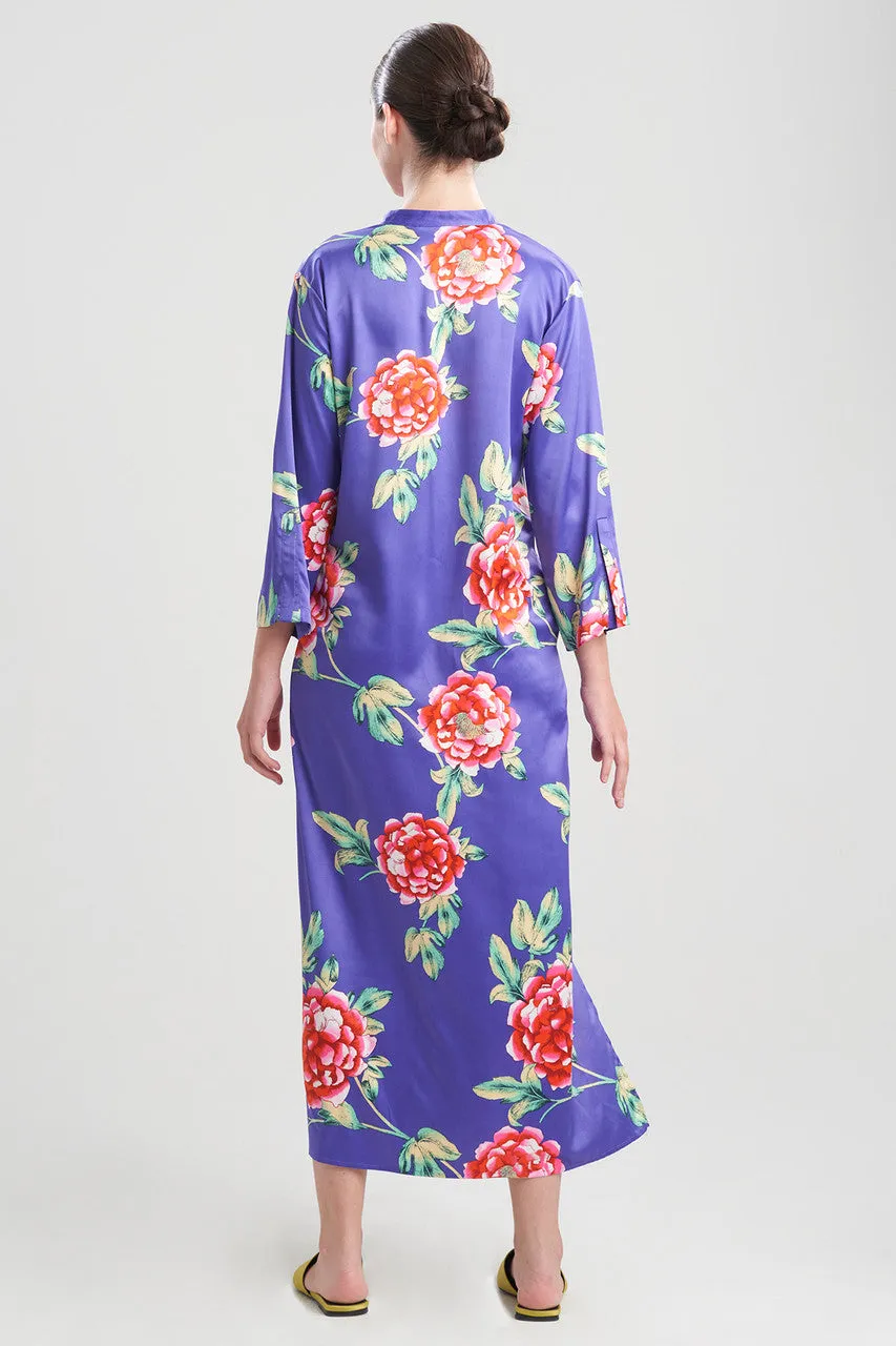 Island Fleur-Printed Matte Satin Caftan sold by Natori product image thumbnail 3