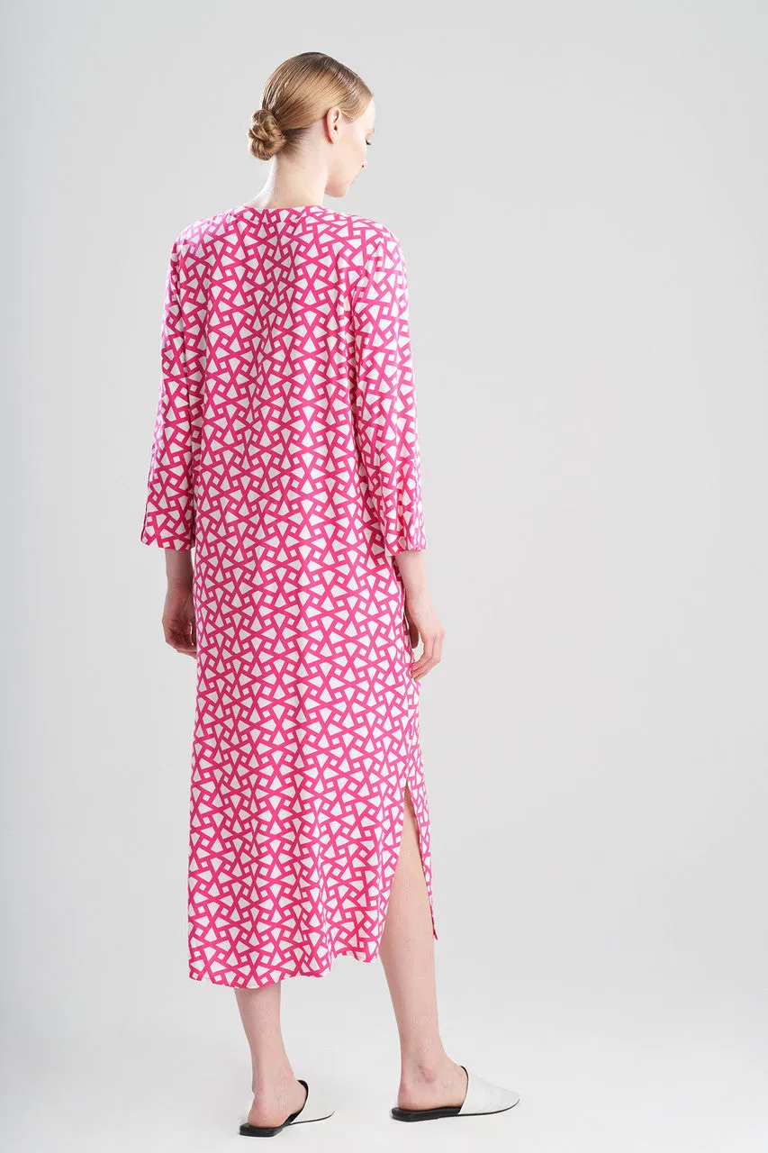 Soho Geo-Printed Challis Caftan sold by Natori product image thumbnail 2