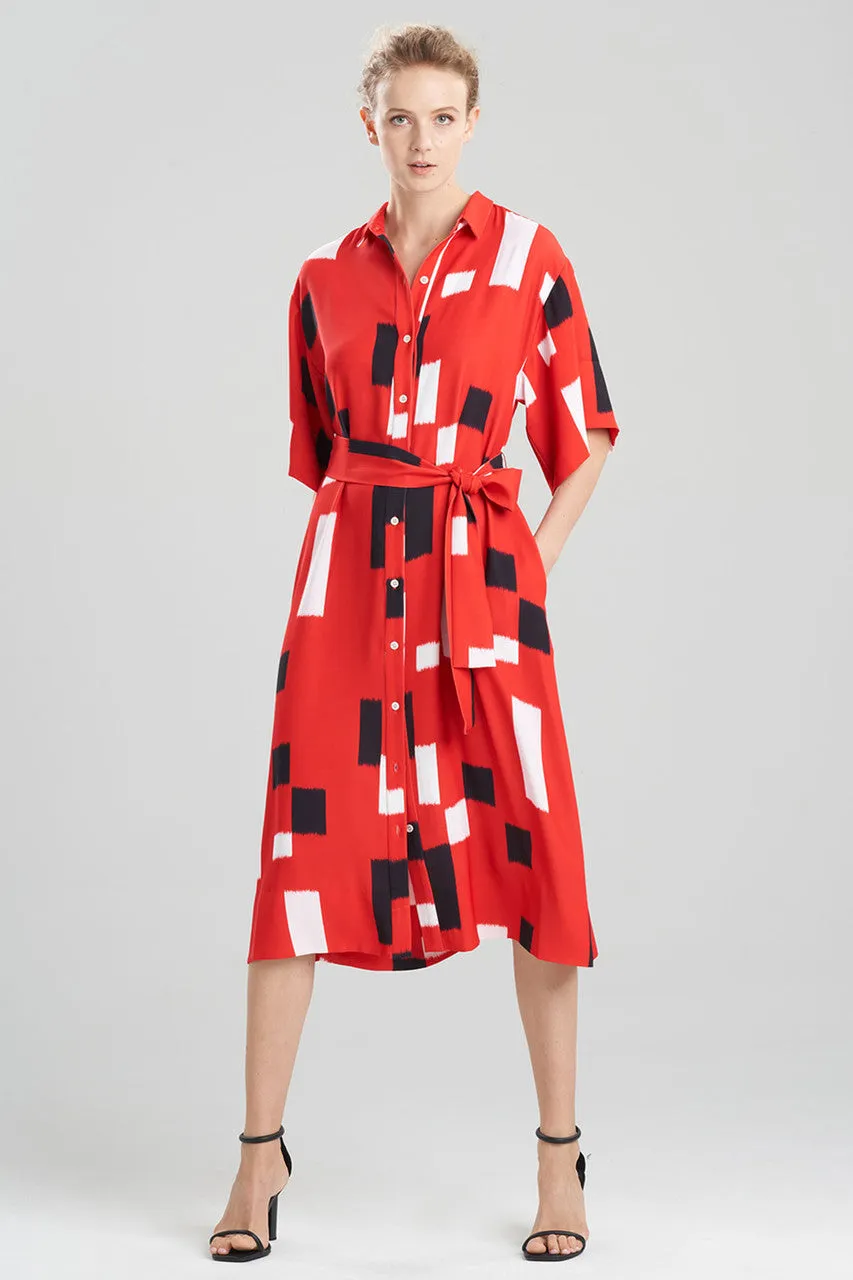 Takara Fluid Crepe Belted Shirtdress sold by Natori product image thumbnail 2