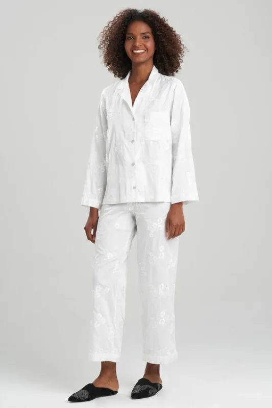 Cheetah Embroidery Cotton PJ made by Natori