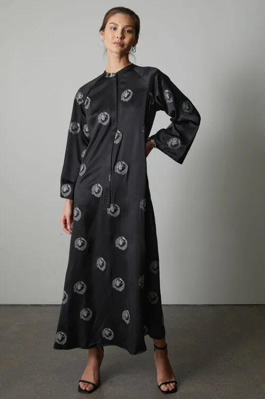 Dragon Crest Zip Caftan sold by Natori