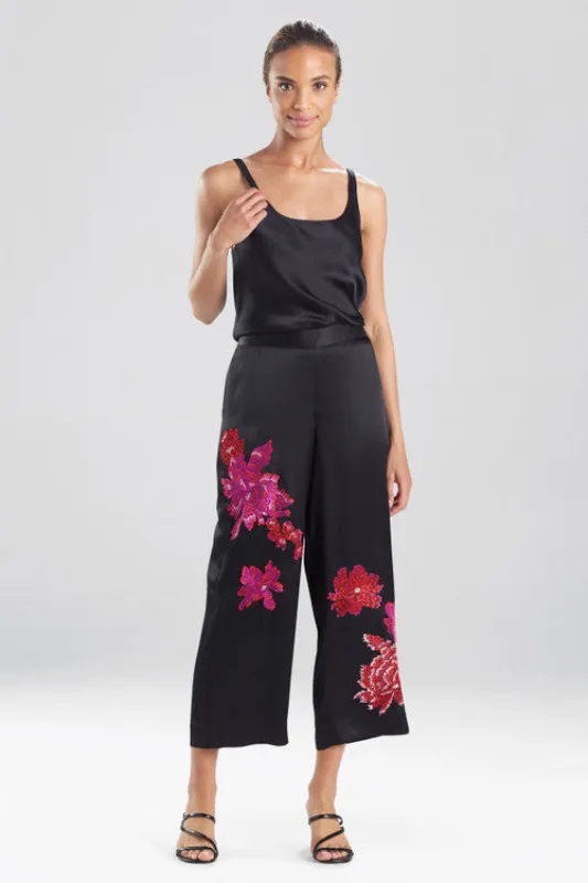 Imperial Embroidery Silk Pants made by Natori