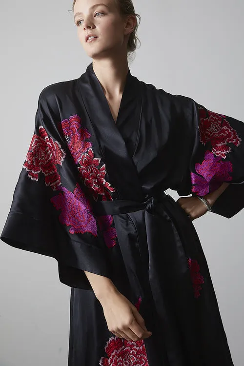 Imperial Embroidery Silk Robe sold by Natori