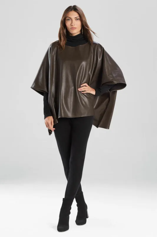 Faux Lambskin Poncho Topper made by Natori