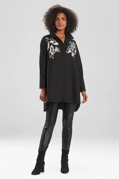 Cotton Poplin Samarkand Embroidered Tunic sold by Natori