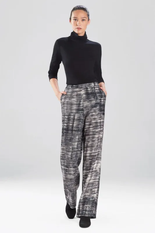 Paloma-Printed Cady Pants sold by Natori