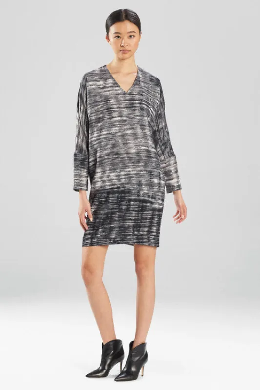 Paloma-Printed Cady Wedge Dress sold by Natori