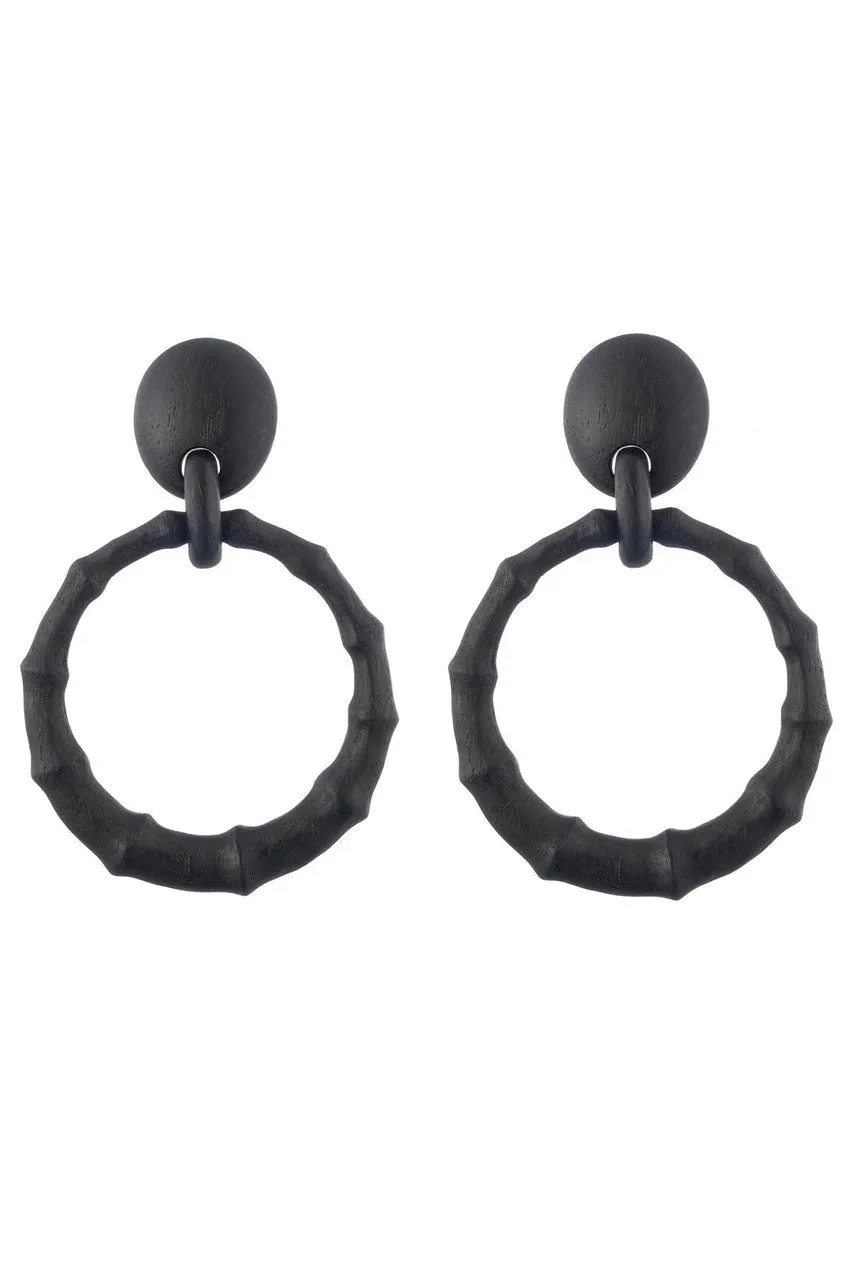 Acacia Wood Bamboo Drop Earrings sold by Natori product image thumbnail 2