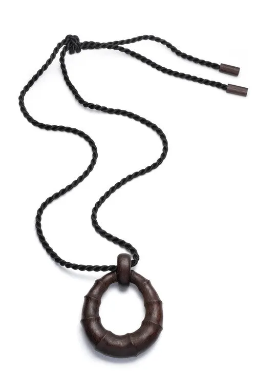 Acacia Wood Bamboo Necklace sold by Natori