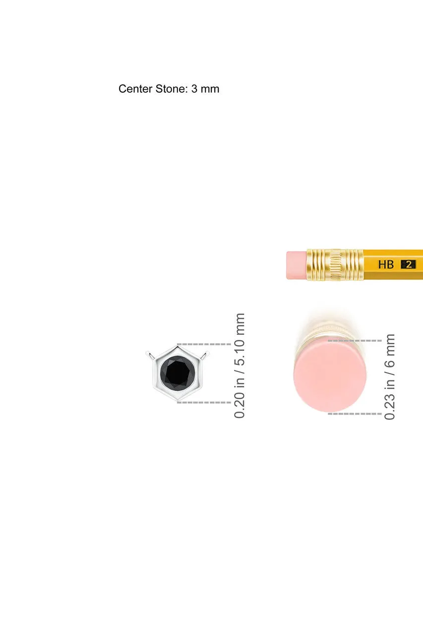 Indochine 14k Hexagon Frame Black Diamond Solitaire Necklace sold by Natori product image thumbnail 4