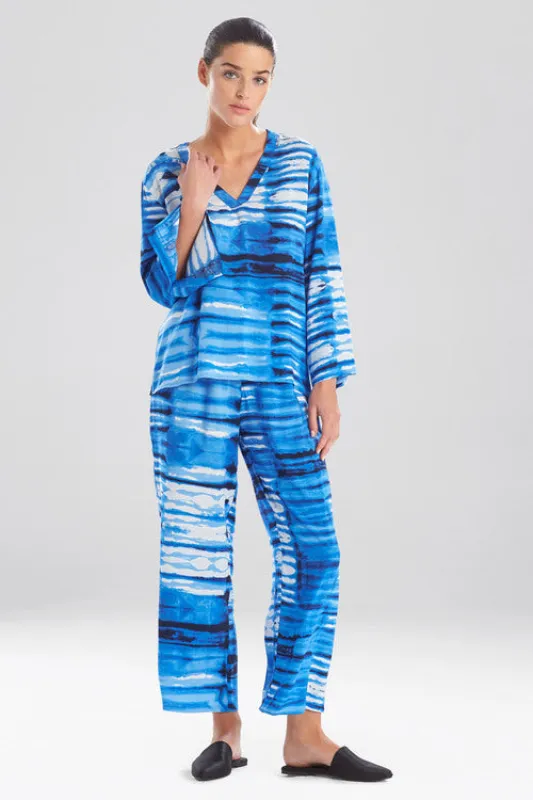 Shibori - Challis PJ - calm blue made by Natori