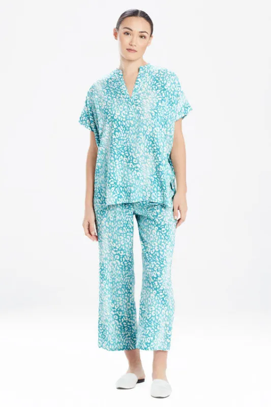 Misty Leopard Challis PJ made by Natori