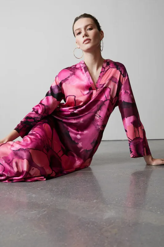 Canyon Lotus Satin Caftan made by Natori