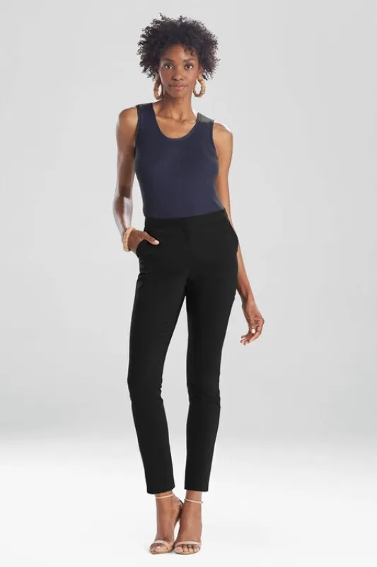 Stretch Cotton Blend Ankle Pants sold by Natori