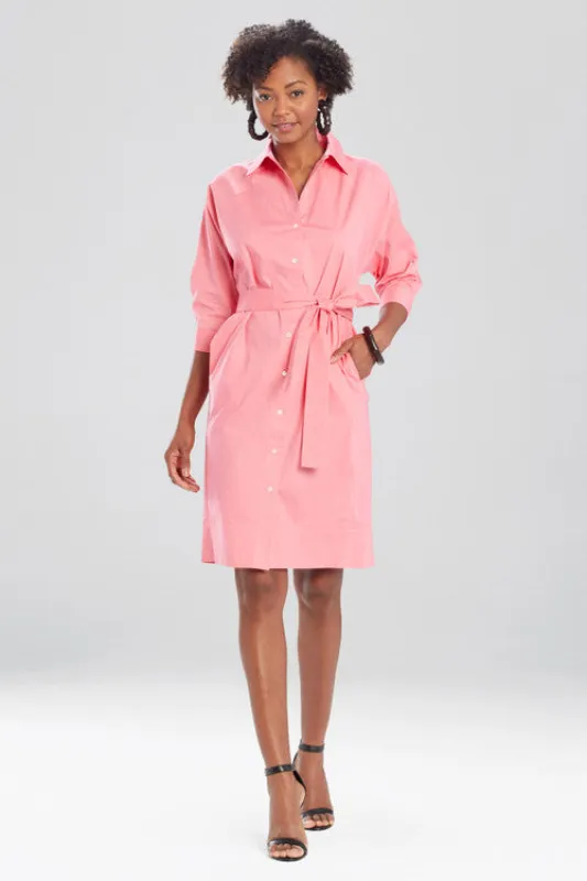 Cotton Poplin Cocoon Shirtdress sold by Natori