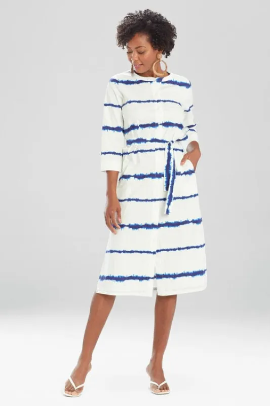 Shima Light Poplin Tie Belt Dress made by Natori