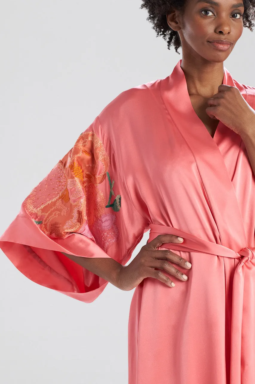 Peony Blossoms Embroidered Silk Tassel Robe sold by Natori product image thumbnail 4