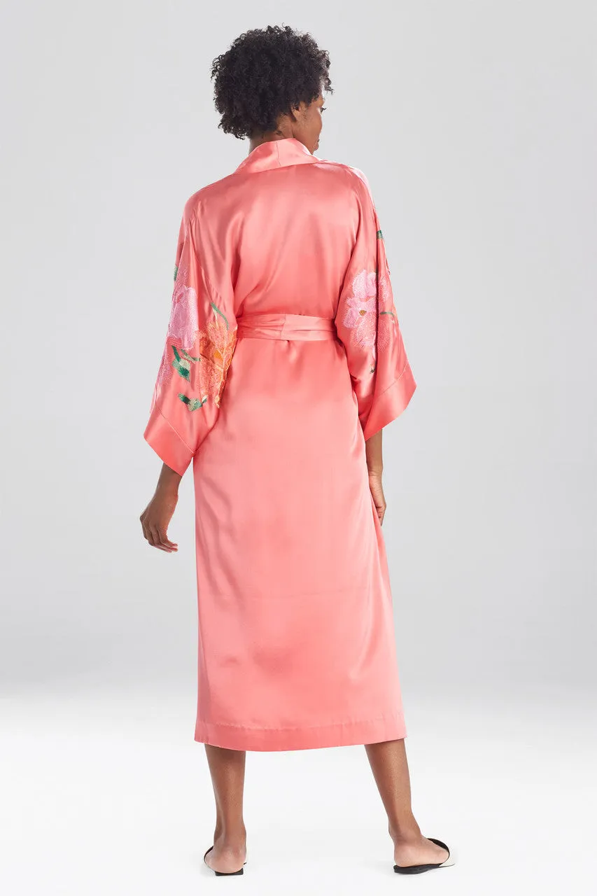 Peony Blossoms Embroidered Silk Tassel Robe sold by Natori product image thumbnail 3