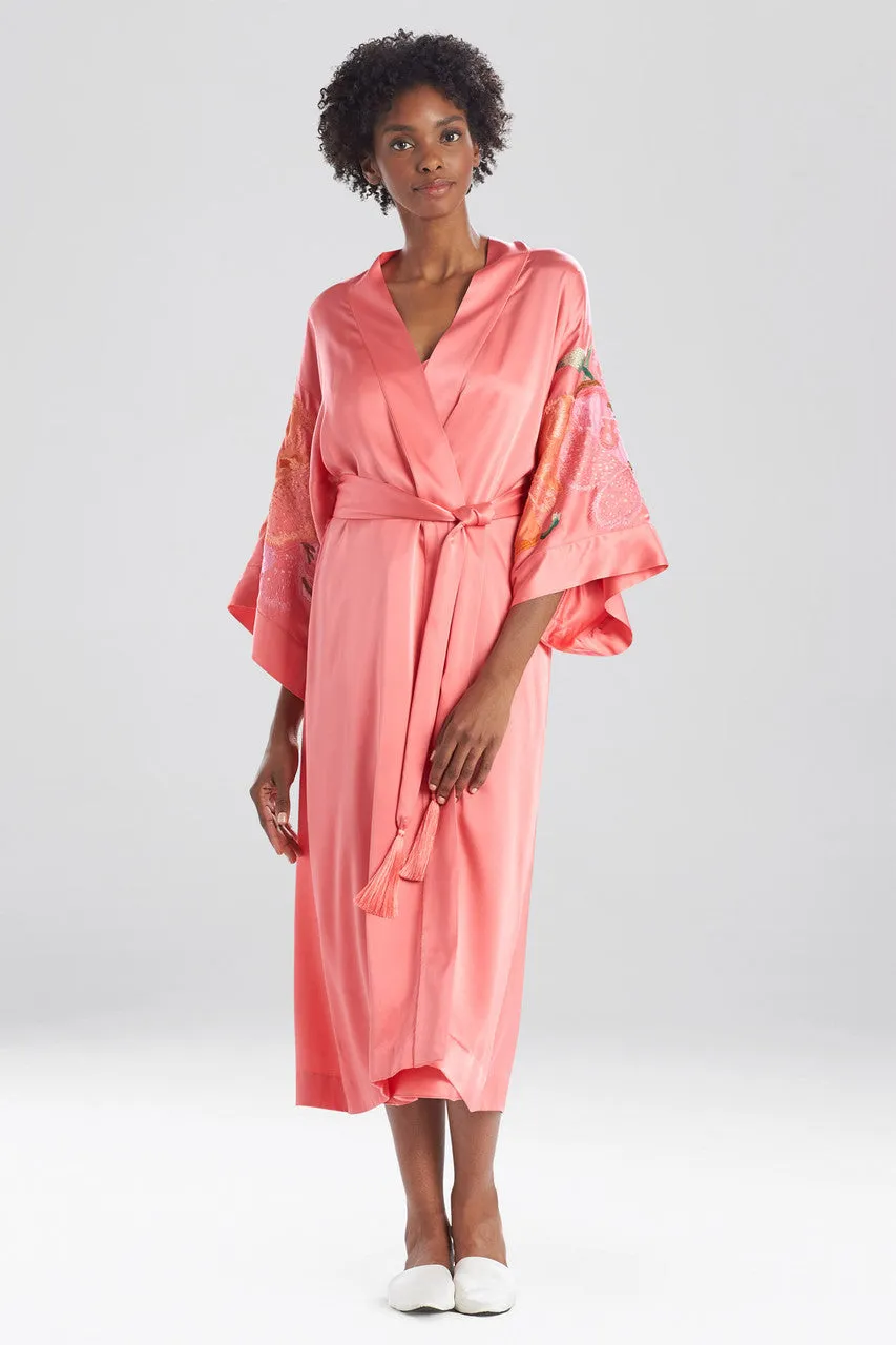 Peony Blossoms Embroidered Silk Tassel Robe sold by Natori product image thumbnail 2