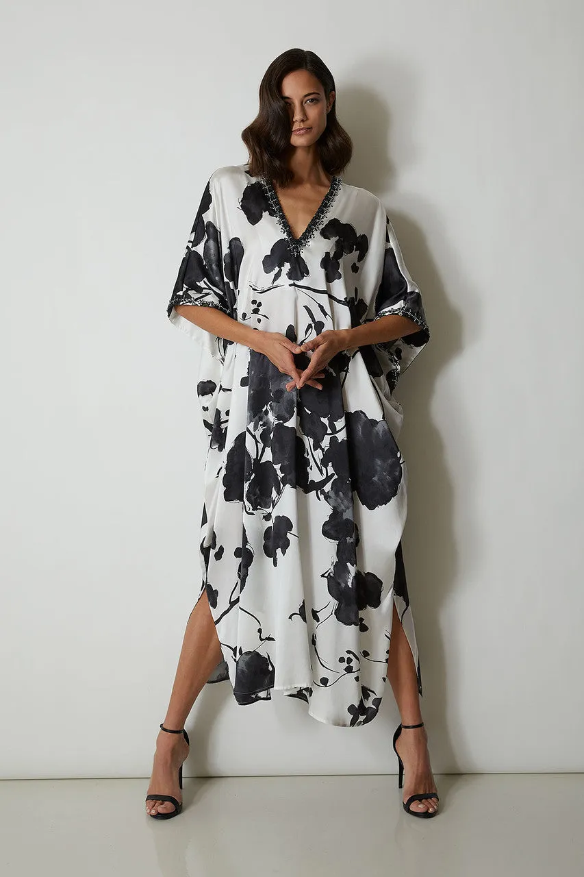 Peony Blossoms Silk Caftan sold by Natori product image thumbnail 5