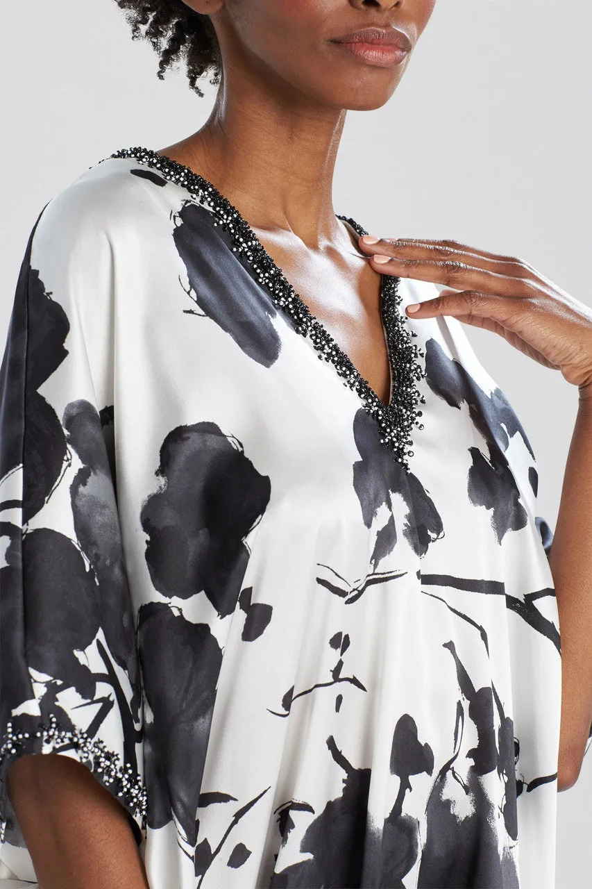 Peony Blossoms Silk Caftan sold by Natori product image thumbnail 4