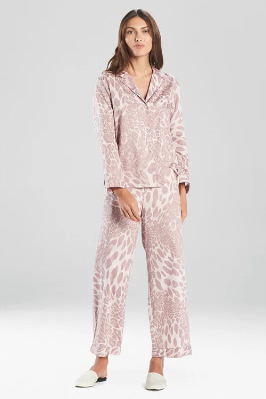 Leopard Printed Cotton Sateen PJ made by Natori