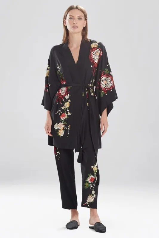 Miyabi Silk Embroidered Wrap made by Natori