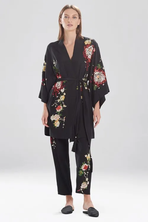 Miyabi Silk Embroidered Wrap sold by Natori