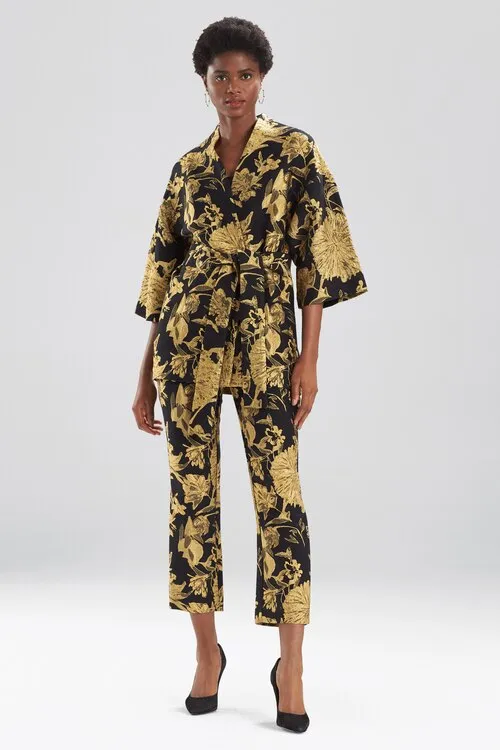 Gold Flower Jacquard Jacket sold by Natori product image thumbnail 5