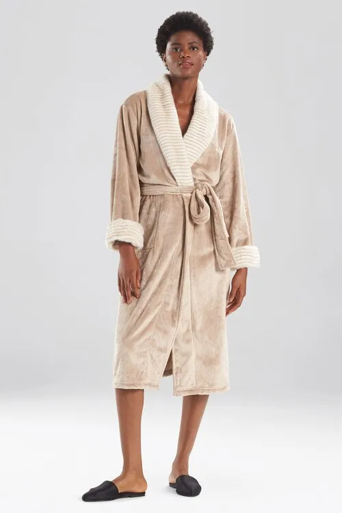 Faux Fur Trim Robe sold by Natori