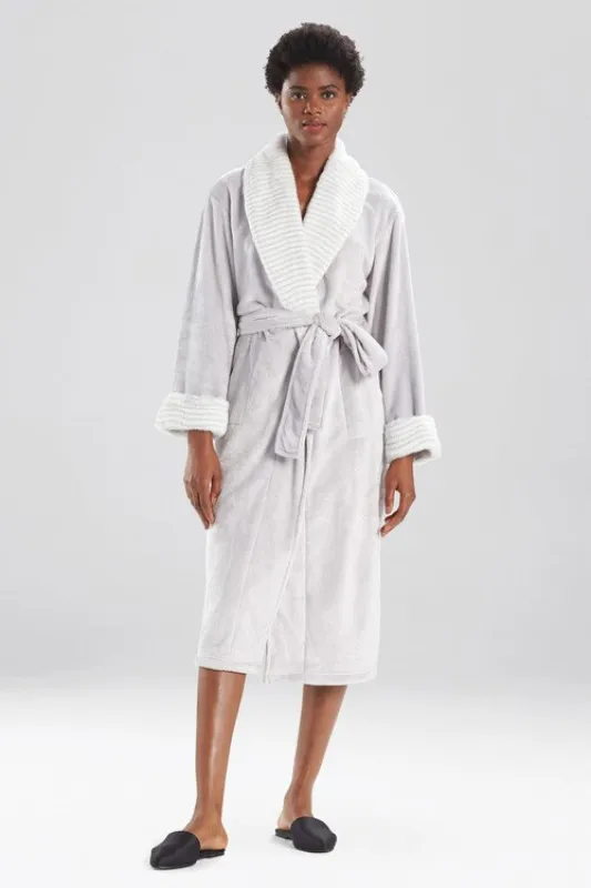 Faux Fur Trim Robe made by Natori