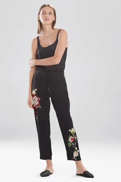 Miyabi Silk Embroidered Pants sold by Natori
