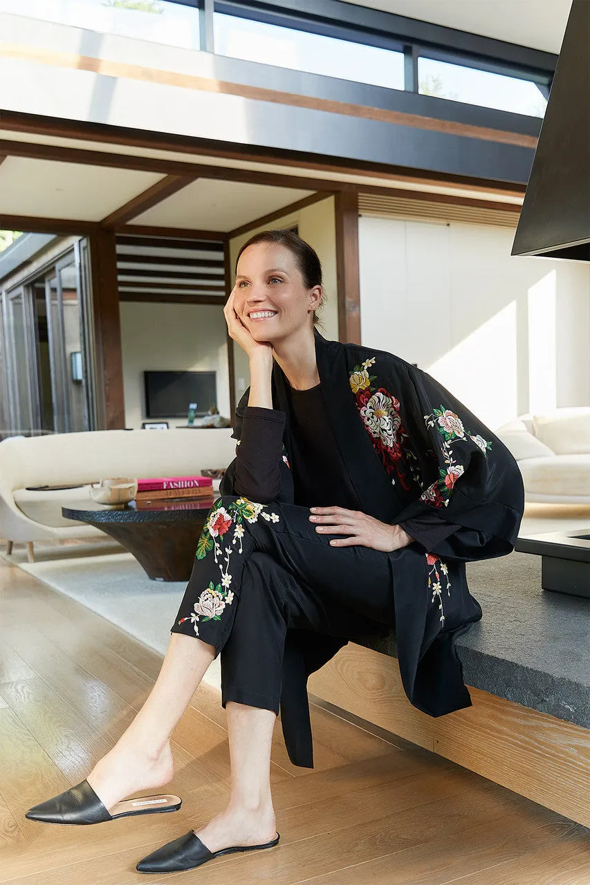 Miyabi Silk Embroidered Pants sold by Natori product image thumbnail 4