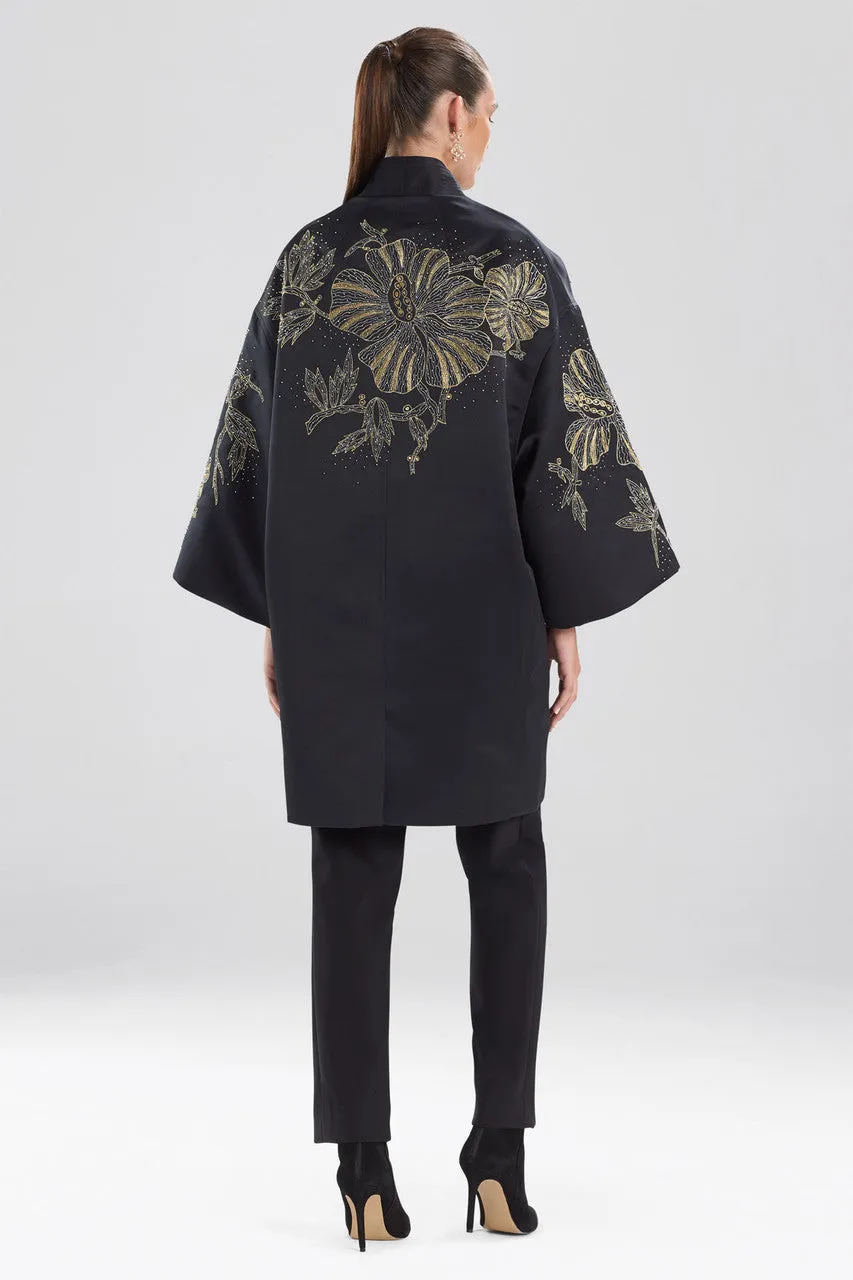 Structured Satin Embroidered Jacket sold by Natori product image thumbnail 4