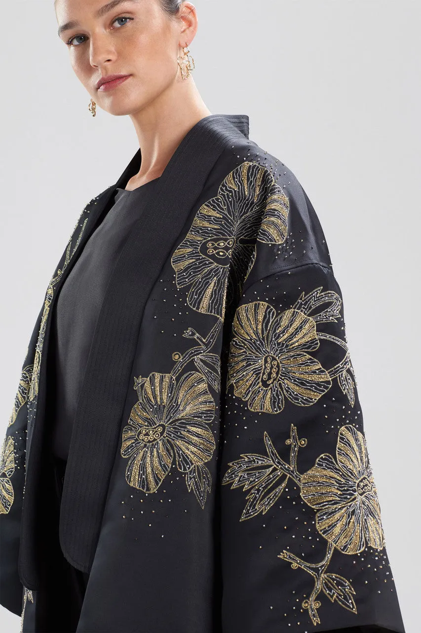 Structured Satin Embroidered Jacket sold by Natori product image thumbnail 2