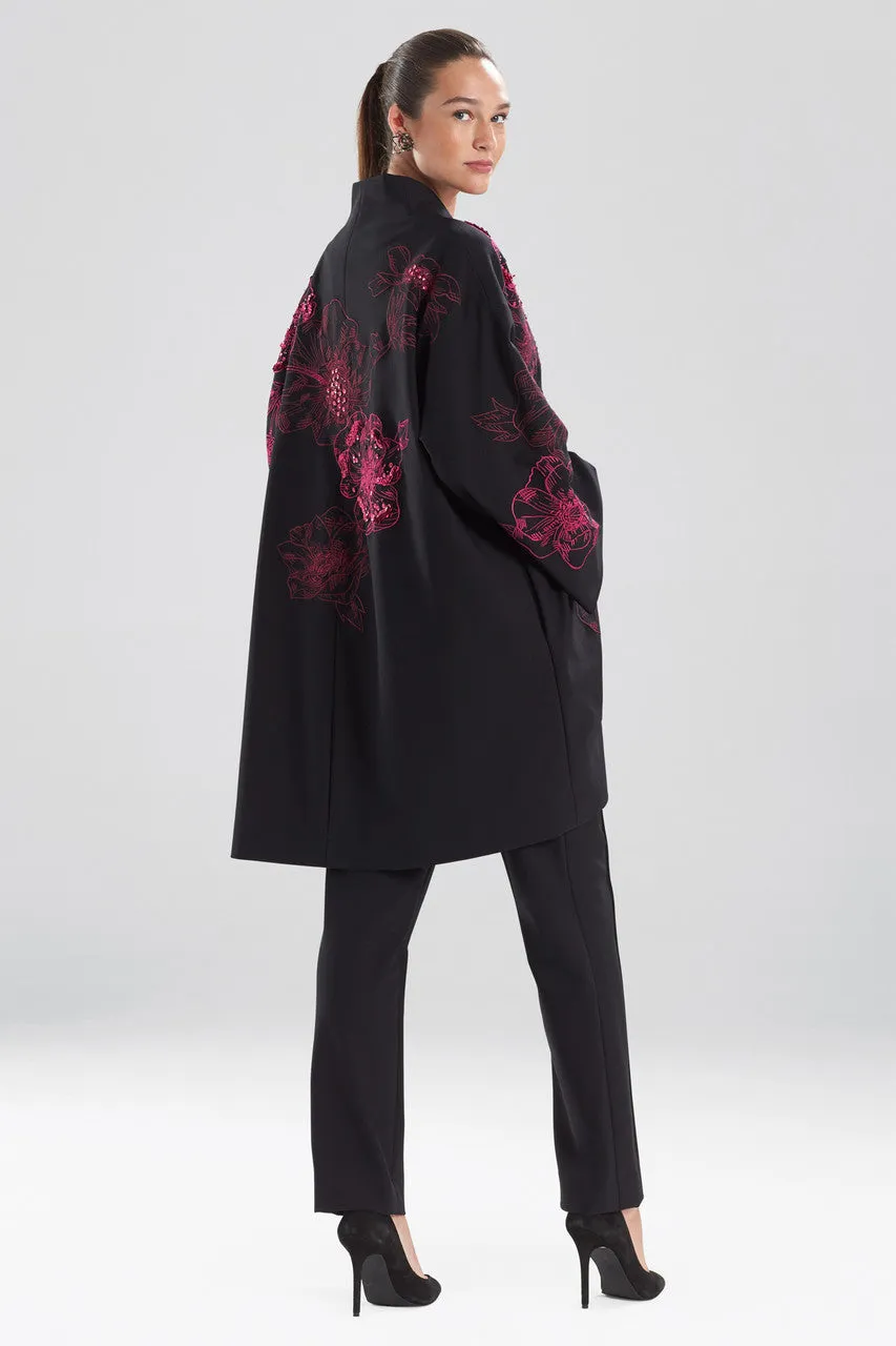 Compact Knit Crepe Beaded Caban Jacket sold by Natori product image thumbnail 3