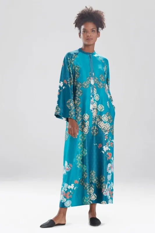 Medallion Zip Placket Caftan sold by Natori